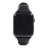 SLG D6 Italian Minerva 40mm Leather Strap for Apple Watch Black SD-D6M-S-AW40-BK