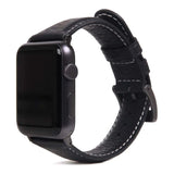 SLG D6 Italian Minerva 40mm Leather Strap for Apple Watch Black SD-D6M-S-AW40-BK