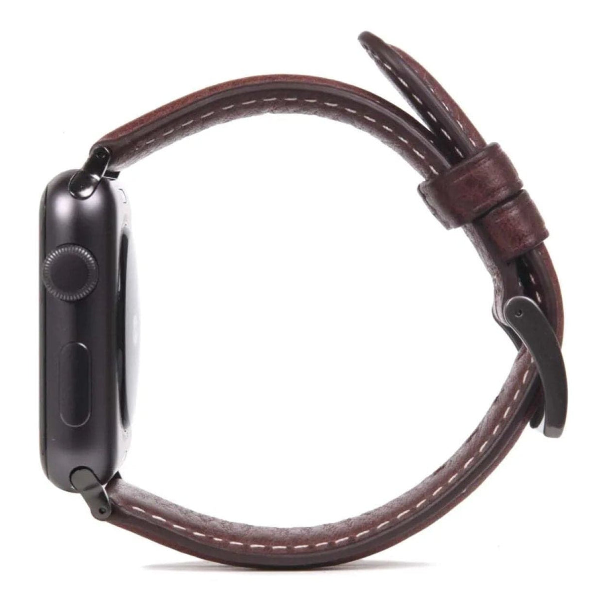 SLG D6 Italian Minerva Box 40mm Leather Strap for Apple Watch - Brown SD-D6M-S-AW40-BR