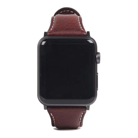 SLG D6 Italian Minerva Box 40mm Leather Strap for Apple Watch - Brown SD-D6M-S-AW40-BR