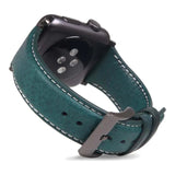 SLG D6 Italian Minerva Box Leather Strap for Apple Watch Blue SD-D6M-S-AW44-BL