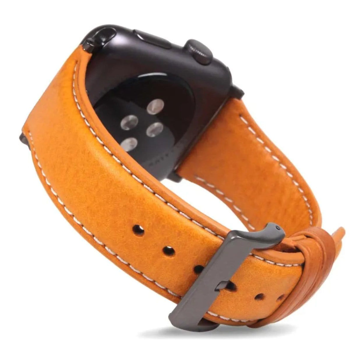 SLG D6 Italian Minerva 44mm Leather Strap for Apple Watch Tan SD-D6M-S-AW44-TA