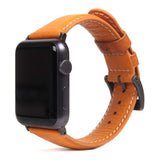 SLG D6 Italian Minerva 44mm Leather Strap for Apple Watch Tan SD-D6M-S-AW44-TA