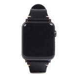 SLG D7 Italian Buttero 40mm Leather Strap for Apple Watch Black SD-D7B-S-AW40-BK