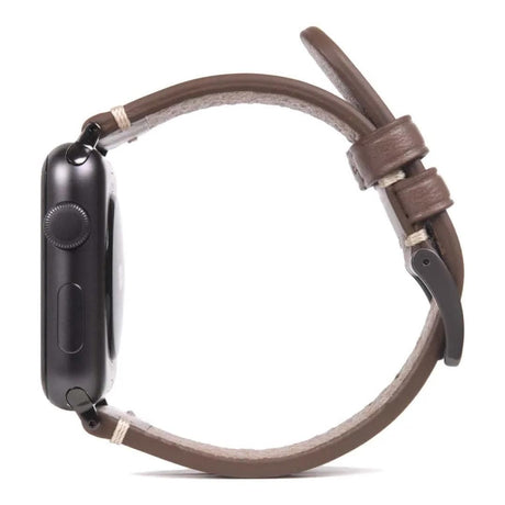 SLG D7 Italian Buttero 44mm Leather Strap for Apple Watch Beige SD-D7B-S-AW44-BG