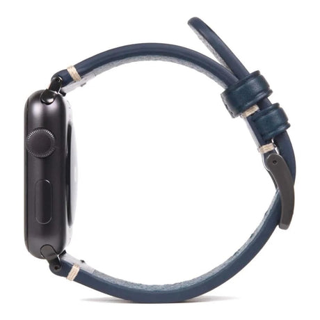 SLG D7 Italian Buttero 44mm Leather Strap for Apple Watch Blue SD-D7B-S-AW44-BL