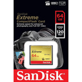SanDisk Extreme 64GB CompactFlash Memory Card SDCFXSB-064G-G46