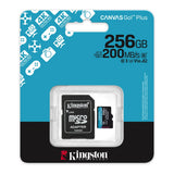 Kingston Technology Canvas Go Plus 256GB microSDXC Gen4 A2 U3 V30 Memory Card SDCG4/256GB