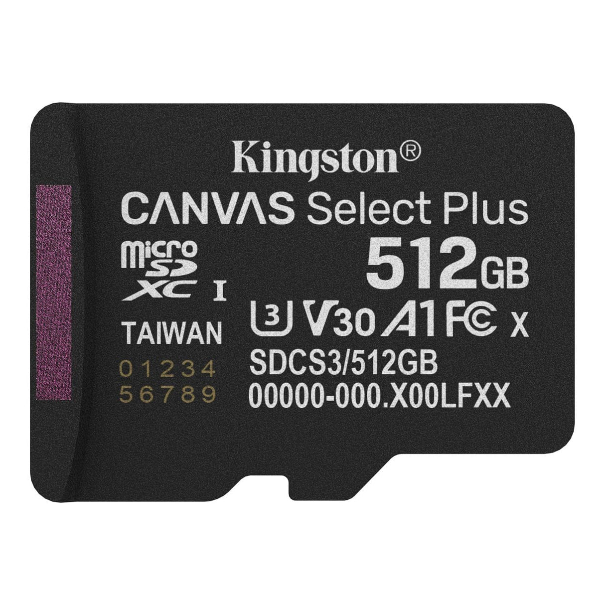 Kingston Canvas Select Plus 512GB UHS-I microSDXC Memory Card SDCS3/512GB