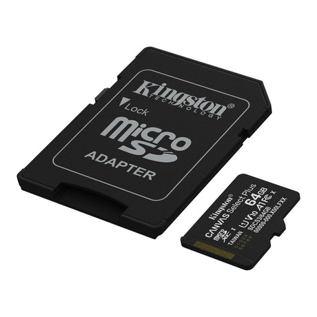 Kingston Technology 64GB microSDXC Canvas Select Plus Gen3 A1 Card + Adapter SDCS3/64GB