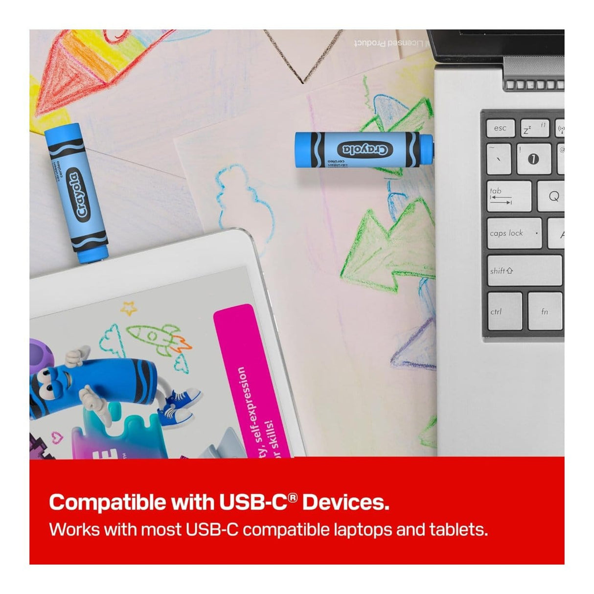 SanDisk Crayola 128GB USB-C Vivid Violet USB Flash Drive SDCZIC-128G-G46V