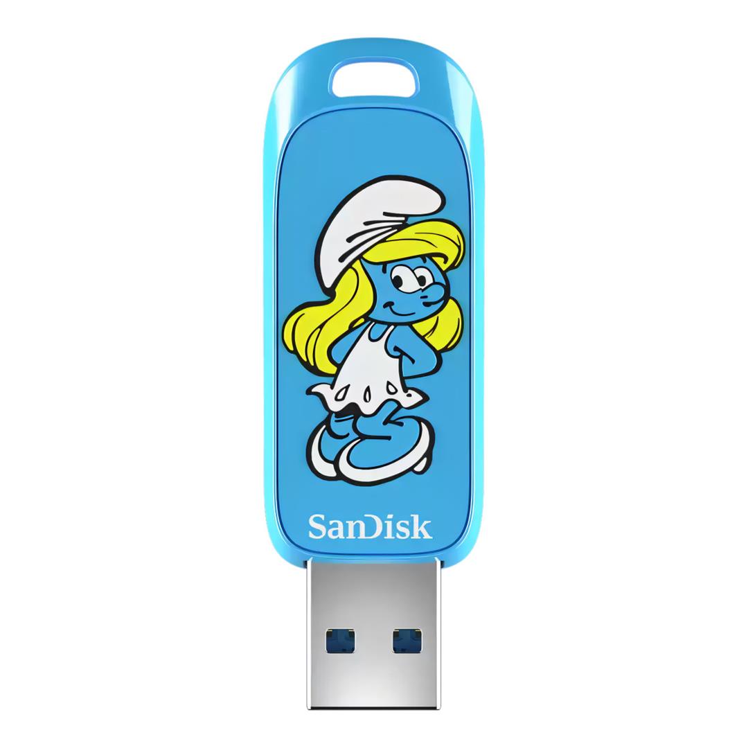 SanDisk Smurfs 256GB Blue USB Flash Drive SDCZIS-256G-G46