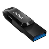 SanDisk Ultra Dual Drive USB Flash Drive 128GB USB Type-A to Type-C 3.2 Black Silver