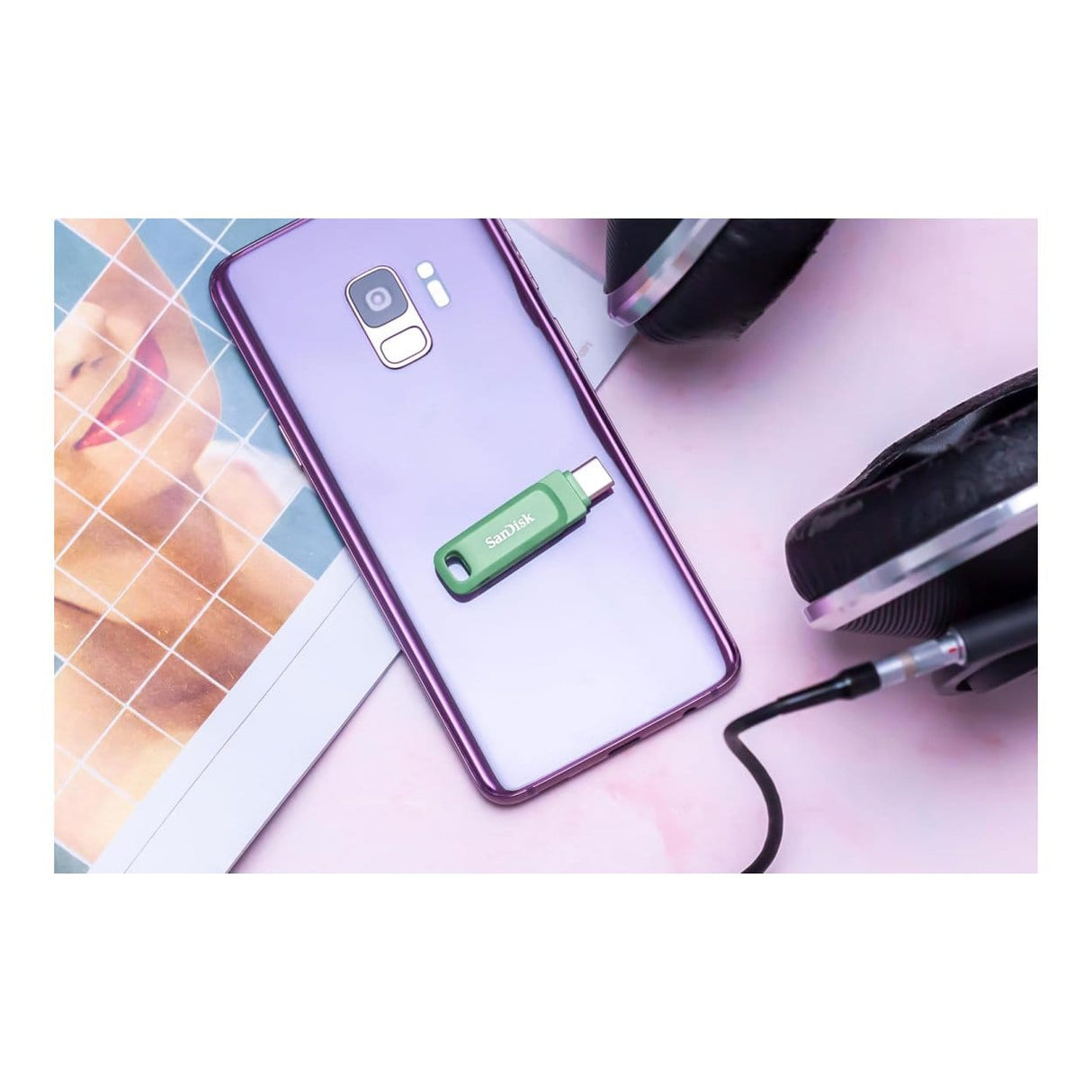 SanDisk Ultra Dual Drive Go USB-C 128GB USB Flash Drive - Absinthe Green SDDDC3-128G-G46AG