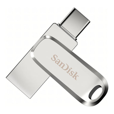 SanDisk Ultra Dual Drive Luxe 128GB Silver USB-C Flash Drive SDDDC4-128G-G46