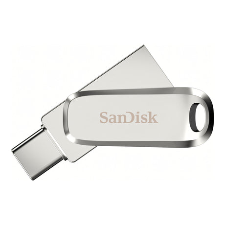 SanDisk Ultra Dual Drive Luxe 128GB Silver USB-C Flash Drive SDDDC4-128G-G46