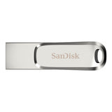 SanDisk Ultra Dual Drive Luxe 128GB Silver USB-C Flash Drive SDDDC4-128G-G46