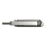 SanDisk Ultra Dual Drive Luxe 128GB Silver USB-C Flash Drive SDDDC4-128G-G46
