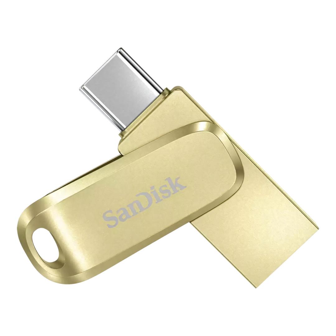 SanDisk Ultra Dual Drive Luxe 128GB Gold USB-C Flash Drive SDDDC4-128G-G46GD