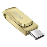 SanDisk Ultra Dual Drive Luxe 256GB Gold USB-C Flash Drive SDDDC4-256G-G46GD
