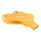 SanDisk Phone Drive 128GB USB Flash Drive Yellow SDDDC6-128G-G46YD