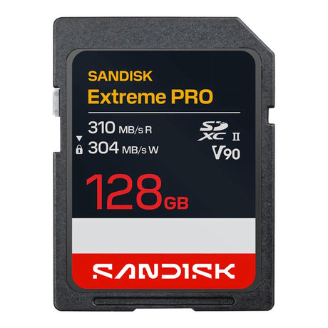 SanDisk Extreme Pro 128GB SD UHS-II V90 Memory Card SDSDXDE-128G-GN4IN
