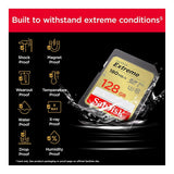 Sandisk Extreme 128GB SD UHS-I Memory Card SDSDXVA-128G-GNCIN