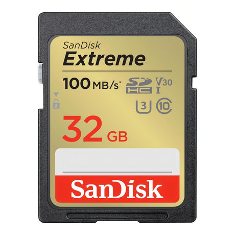 SanDisk Extreme 32GB UHS-I Class 10 SDXC Memory Card SDSDXVT-032G-GNCIN