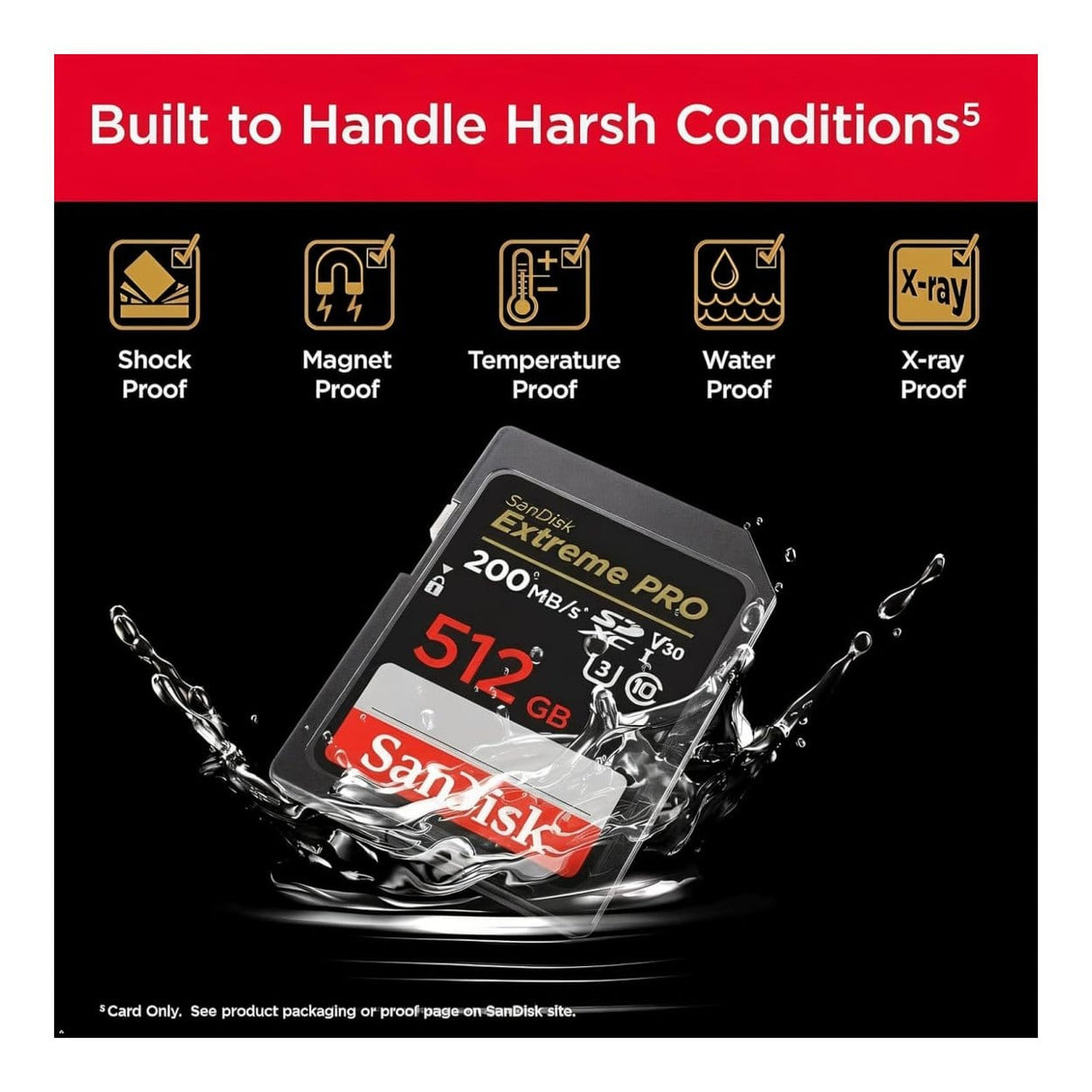 SanDisk Extreme Pro 512GB SDXC Class 10 Memory Card SDSDXXD-512G-GN4IN
