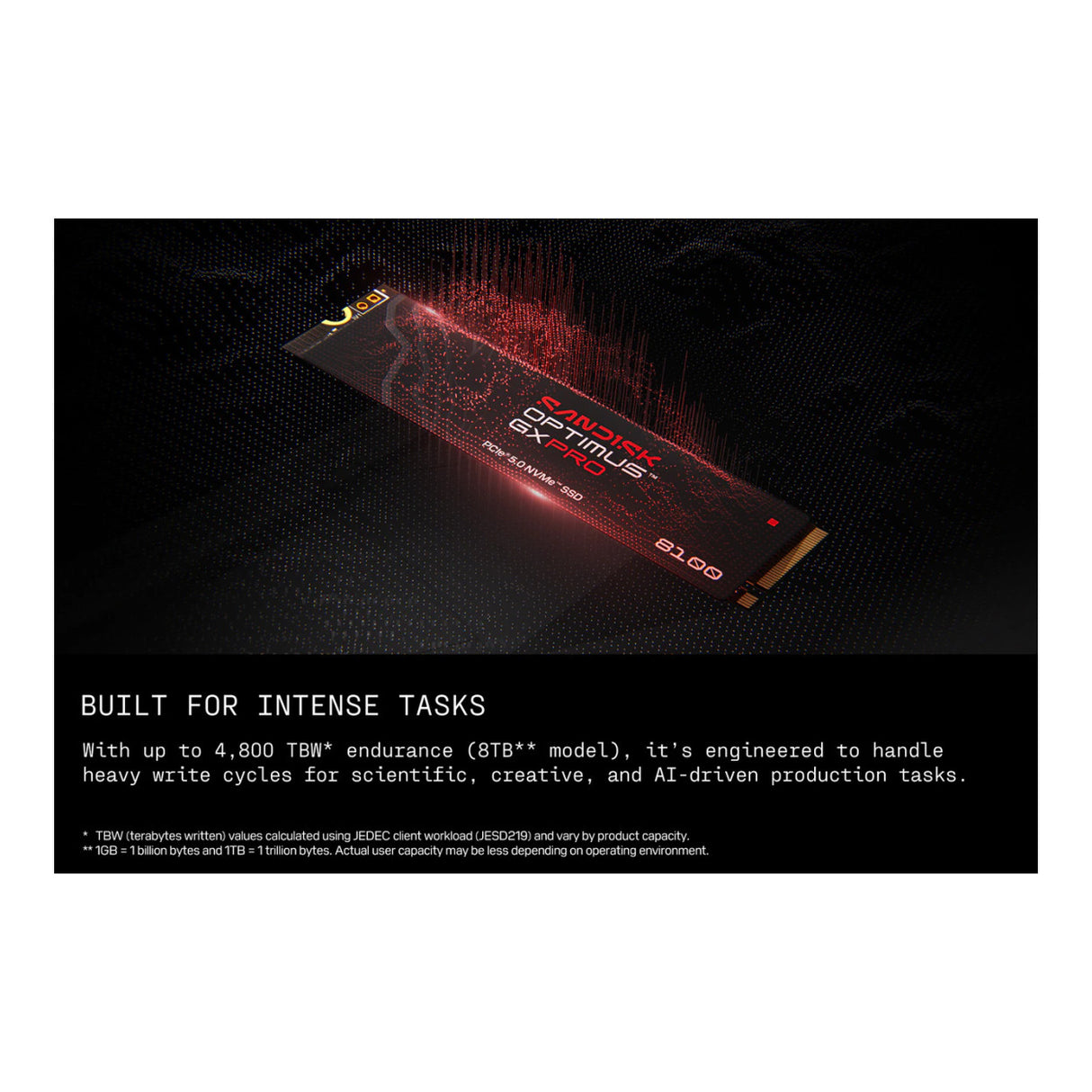 SanDisk Optimus GX PRO 8100 M.2 2TB PCIe 5.0 NVMe Internal SSD SDSP82200TAN-000E0