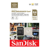 SanDisk Max Endurance 64GB MicroSDXC UHS-I Class 10 Memory Card SDSQQVR-064G-GN6IA