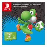 SanDisk Nintendo Licensed 64GB MicroSDXC UHS-I Memory Card - Yoshi Edition SDSQXAO-064G-GN6ZN