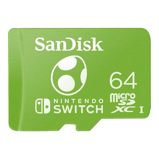 SanDisk Nintendo Licensed 64GB MicroSDXC UHS-I Memory Card - Yoshi Edition SDSQXAO-064G-GN6ZN