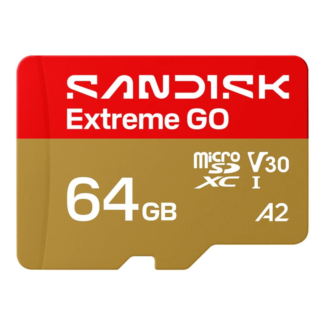 SanDisk Extreme GO 64GB microSD Memory Card SDSQXGN-064G-GN6MN