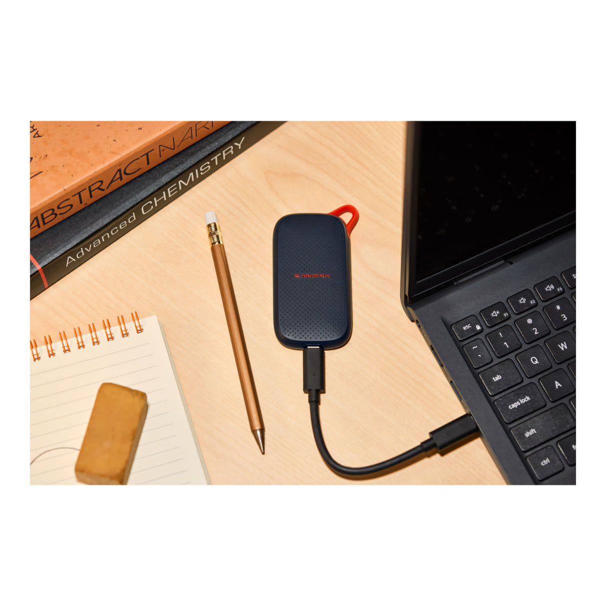 SanDisk Portable SSD (V3) 1TB USB-C Navy and Red External SSD SDSSDE31-1T00-G25