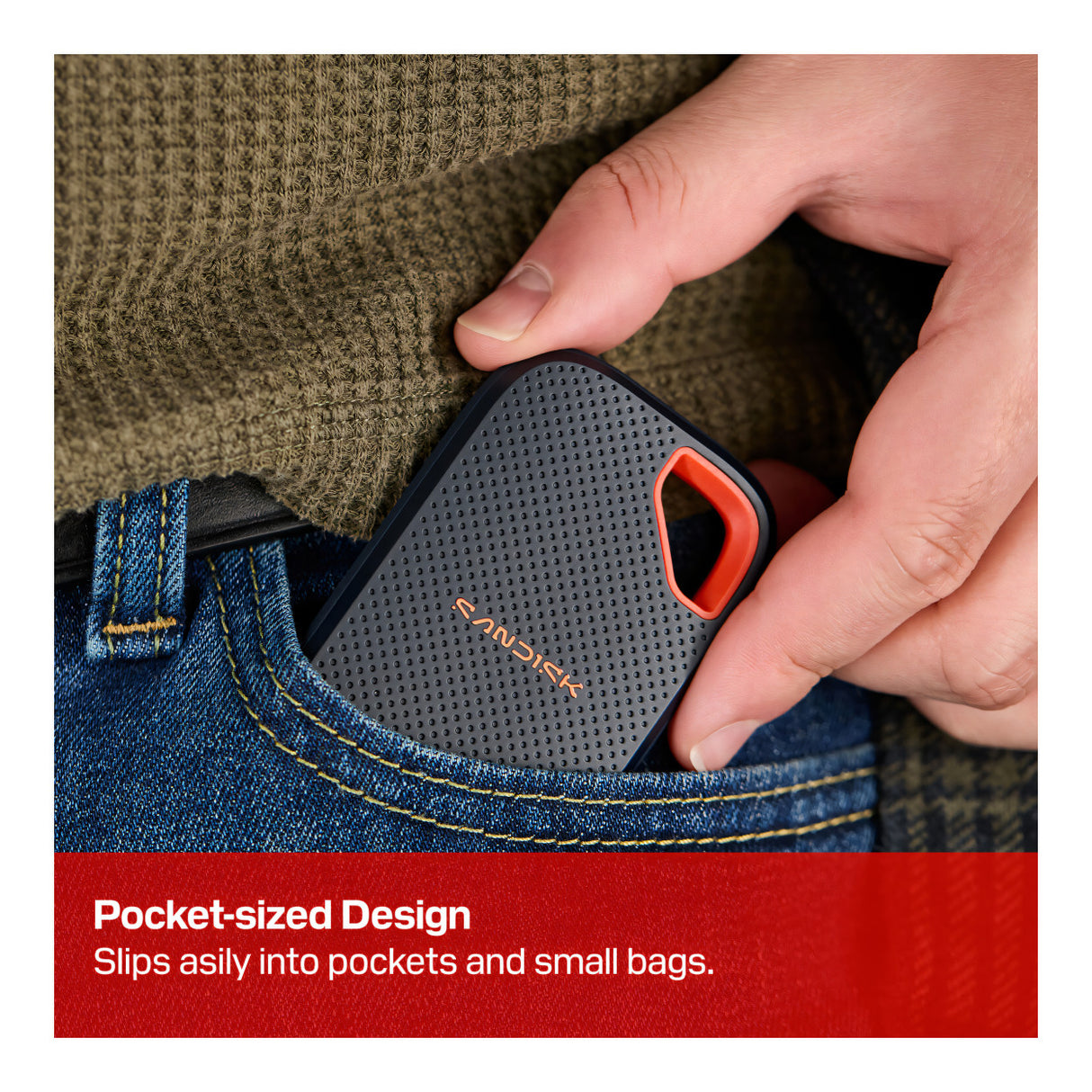 SanDisk Extreme Portable SSD (V3) 4TB USB-C Red and Blue External SSD SDSSDE70-4T00-G25