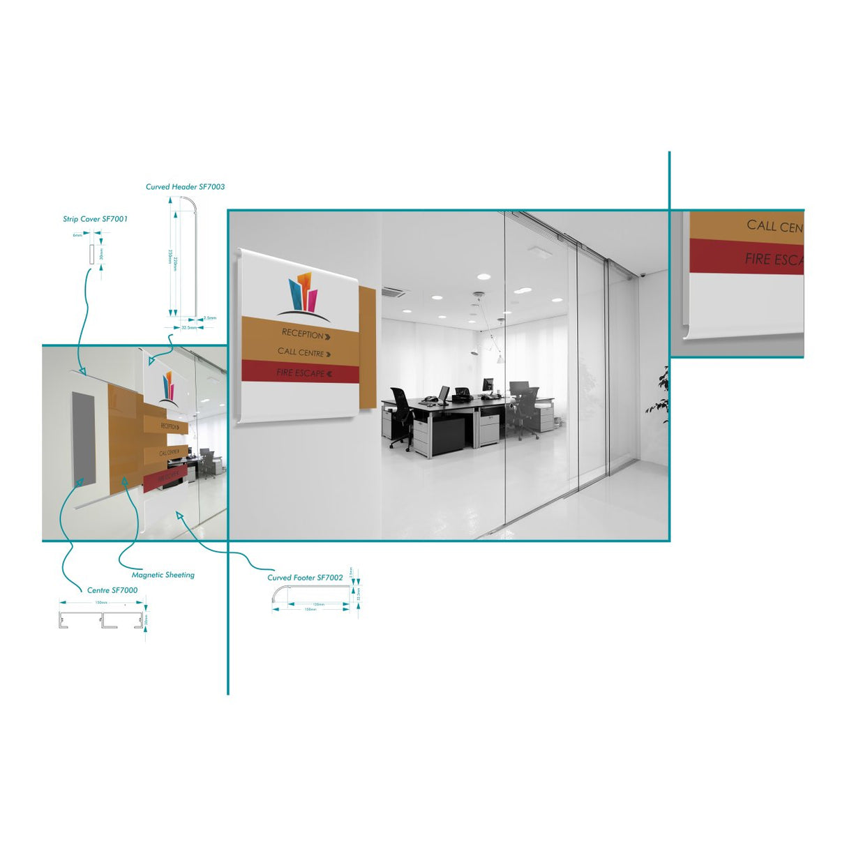 Parrot 3600mm Sign Frame Aluminium Extrusion Modular Sign Cover SF7001
