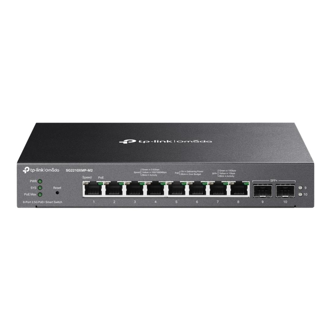TP-Link Omada 8-port 2.5GBASE-T Smart Switch with 2x 10GE SFP+ Port SG2210XMP-M2