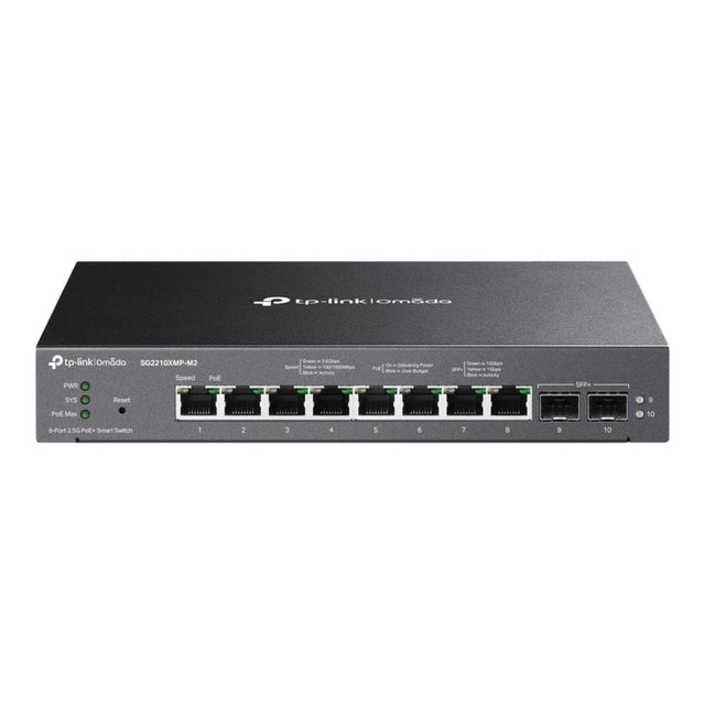 TP-Link Omada 8-port 2.5GBASE-T Smart Switch with 2x 10GE SFP+ Port SG2210XMP-M2