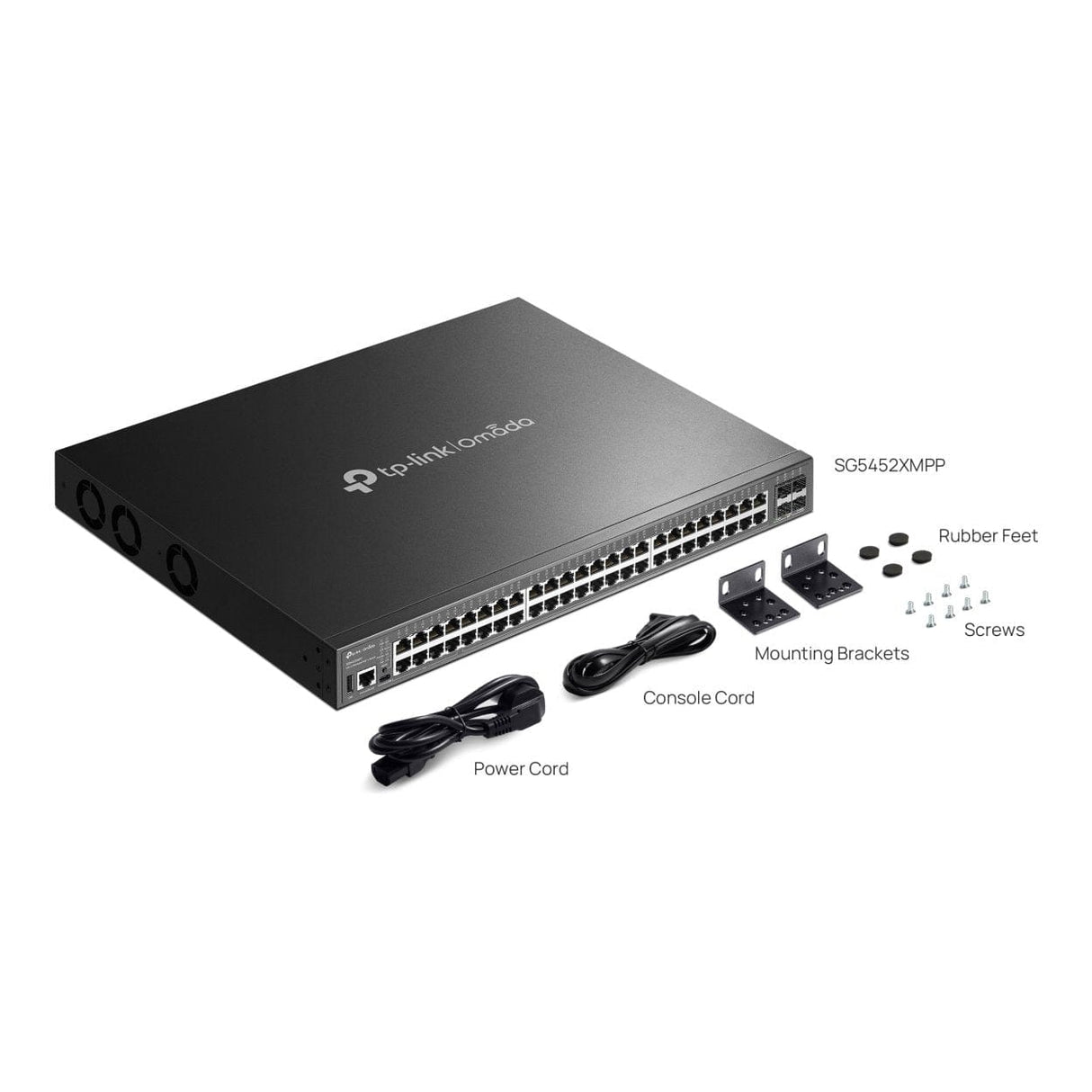 TP-Link Omada SG5452XMPP 48-port Gigabit Stackable Lite L3 PoE++ with 4× 10G Slots Managed Switch