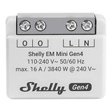 Shelly EM Mini Gen4 16A Compact Energy Meter with Multiprotocol Support