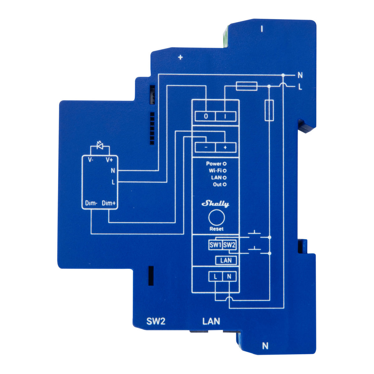 Shelly Pro Dimmer 0/1-10V PM DIN-Rail Mountable Dimming Controller