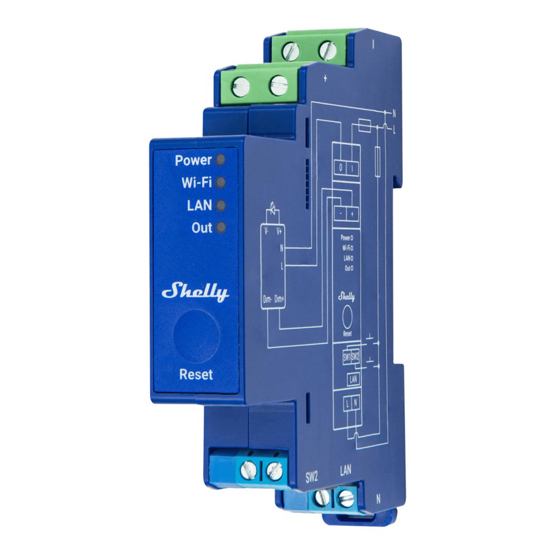 Shelly Pro Dimmer 0/1-10V PM DIN-Rail Mountable Dimming Controller