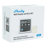 Shelly Wall Display Smart Control Panel with Blu Humidity and Temperature Sensor White