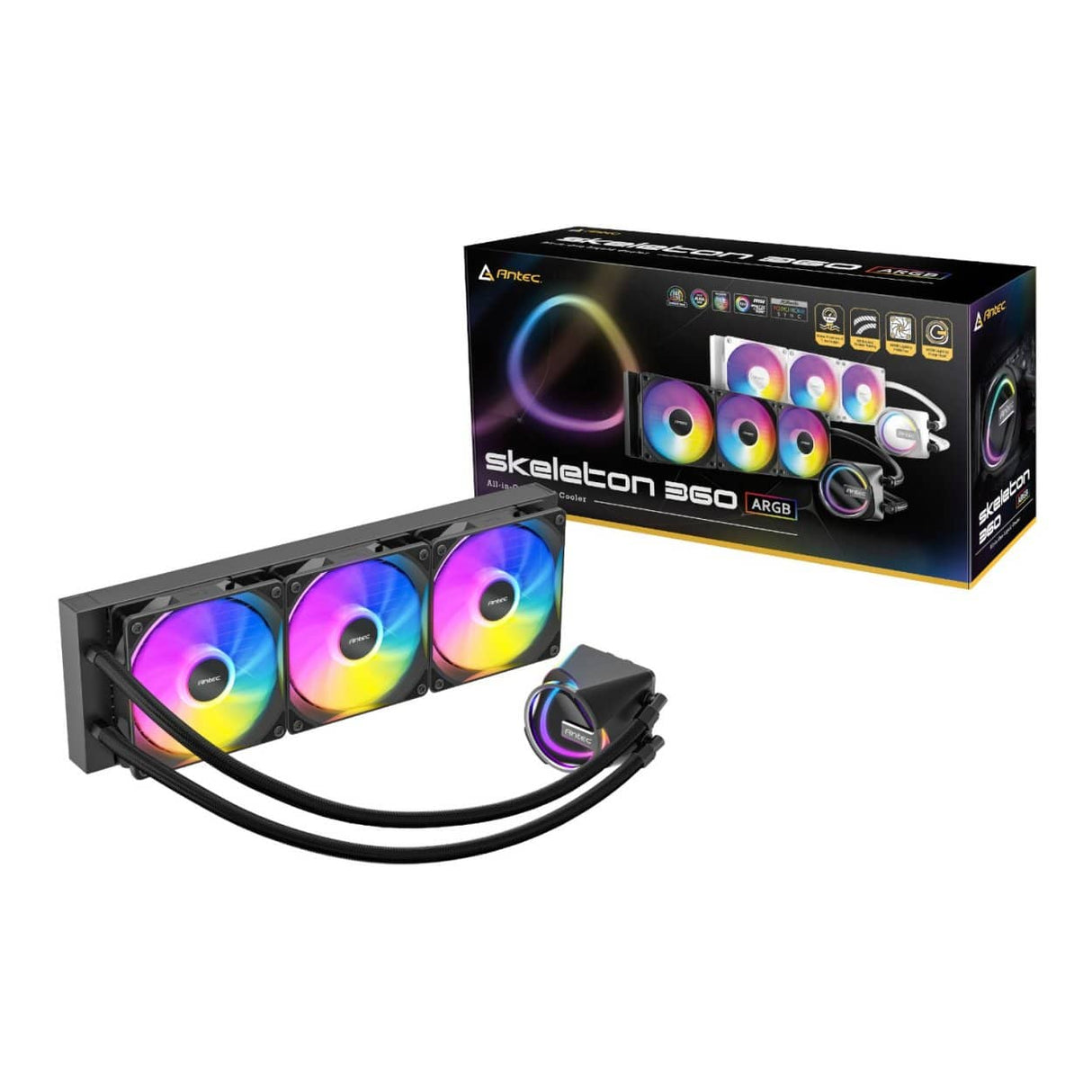 Antec Skeleton 360 ARGB All-in-One CPU Liquid Cooler Black