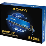ADATA Legend 700 Gold 512GB M.2 2280 PCIe Internal SSD SLEG-700G-512GCS-S48