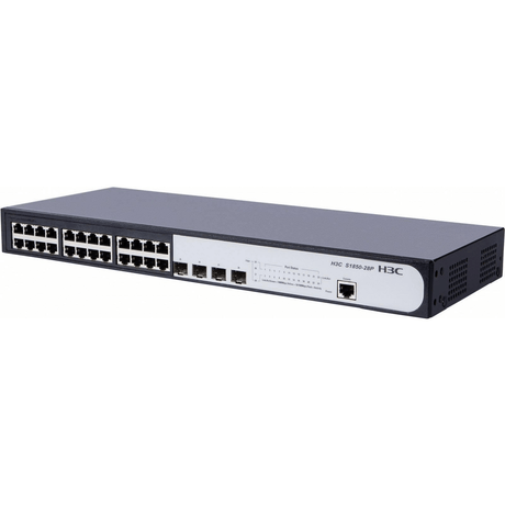 H3C 1850 Switch Series S1850-28P 28-Port Web Managed Gigabit Switch with 4 x SFP Ports SMB-S1850-28P-GL