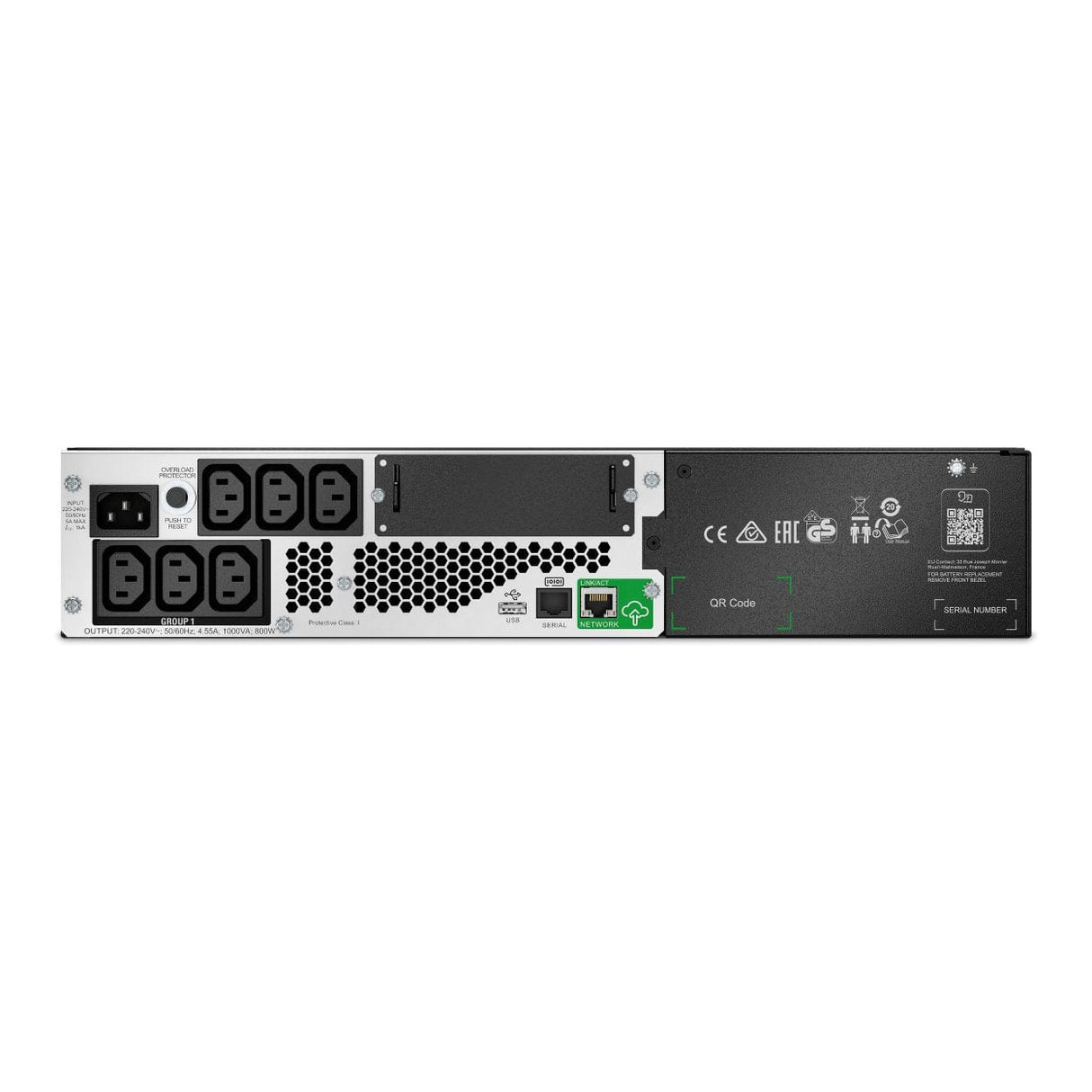 APC Smart-UPS 1000VA 230V Lithium-ion 6x IEC C13 Outlet 2U Line Interactive Rackmount UPS SMTL1000RMI2UC