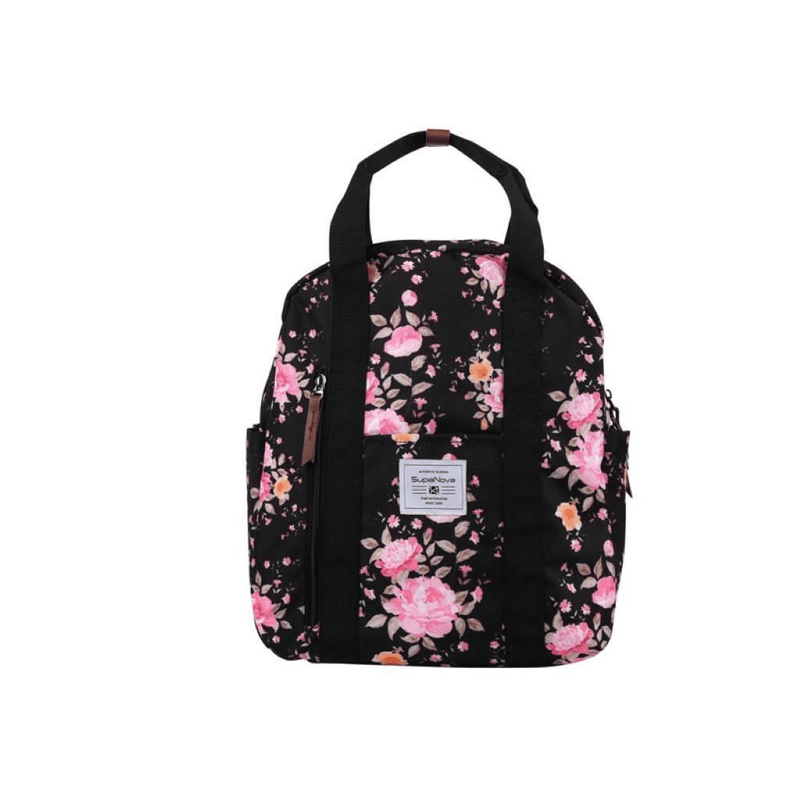 SupaNova Gisele Notebook Backpack Black Floral SN-1004-BKFL