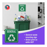 Parrot 150x150mm General Waste Recycle on White ACP Sign Green Print SN4118